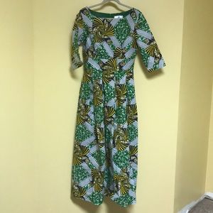 - Binta Real Wax Dress Size Medium Lined Maxi